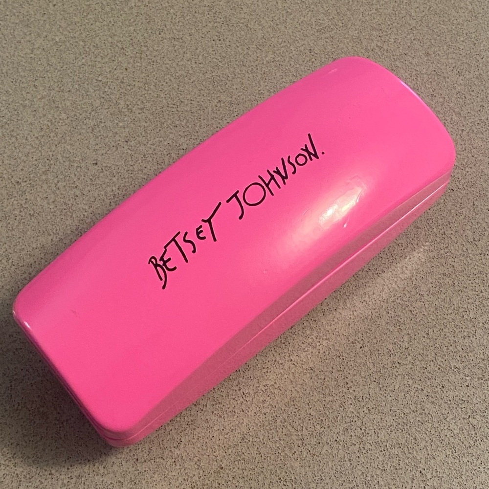 Betsey Johnson Hot Pink Glasses Case